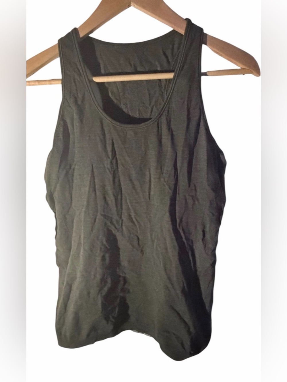 Sweaty Betty Athlete Seamless Racerback Tank Top olive green Womens XL
